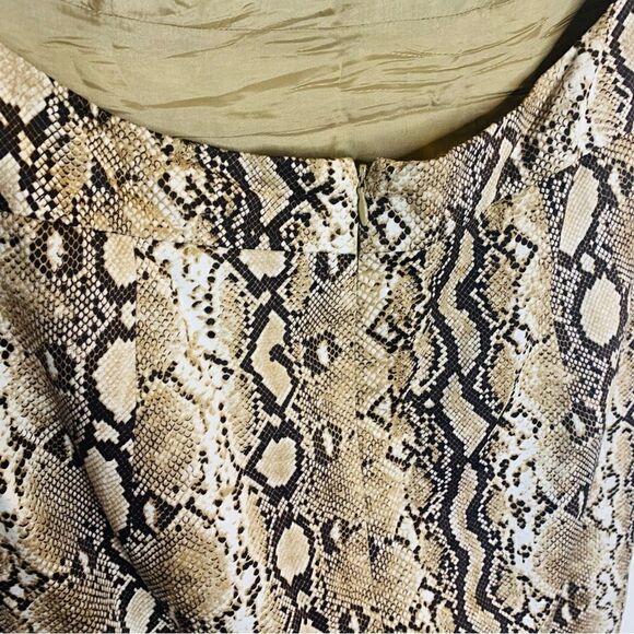 MICHAEL MICHAEL KORS Snakeskin Open Back Dress Size 10 - Picture 5 of 11